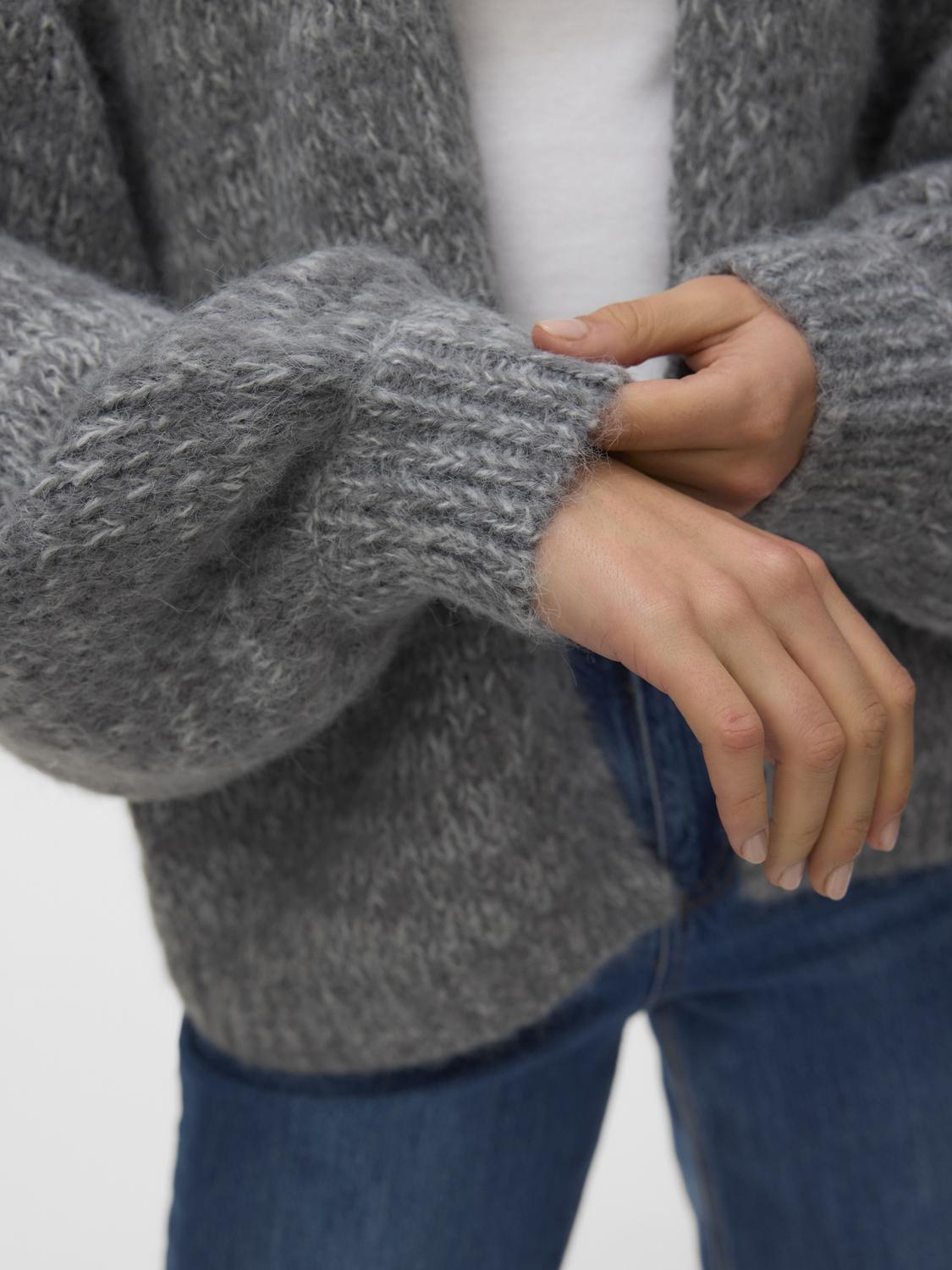 VMMAYBE Knit Cardigan - Medium Grey Melange - VERO MODA & VILA Bergvik